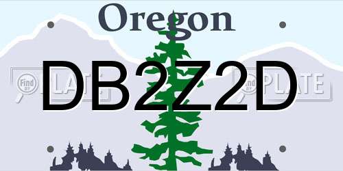 DB2Z2D Oregon License Plate