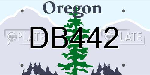 DB442 Oregon License Plate