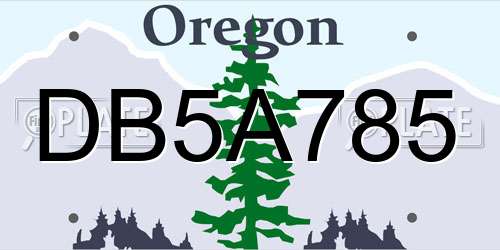 DB5A785 Oregon License Plate