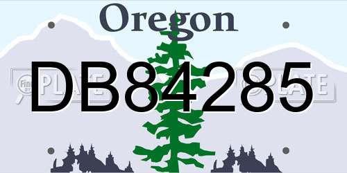 DB84285 Oregon License Plate