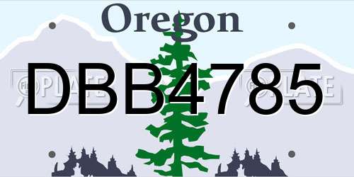 DBB4785 Oregon License Plate