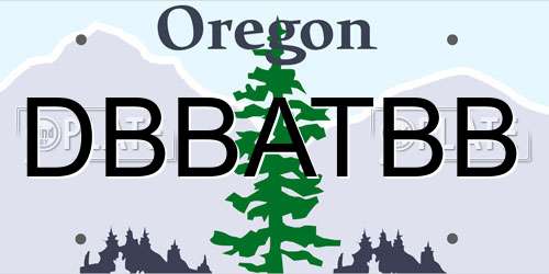 DBBATBB Oregon License Plate