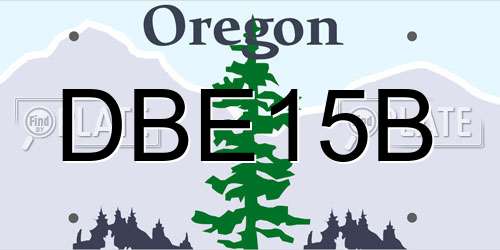 DBE15B Oregon License Plate