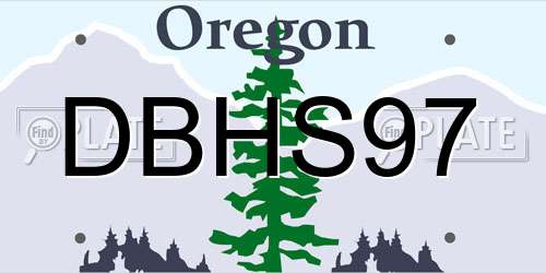 DBHS97 Oregon License Plate