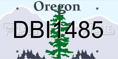 DBI1485 Oregon License Plate
