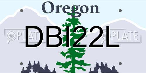 DBI22L Oregon License Plate