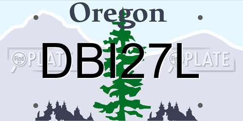 DBI27L Oregon License Plate