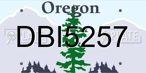 DBI5257 Oregon License Plate