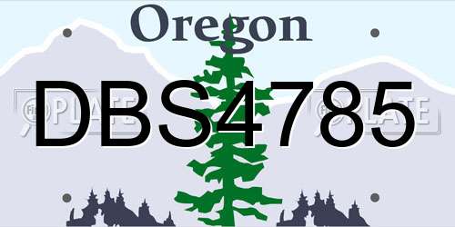 DBS4785 Oregon License Plate