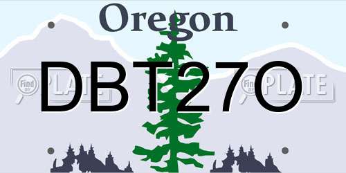 DBT27O Oregon License Plate