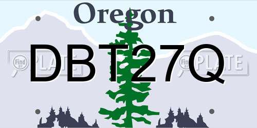 DBT27Q Oregon License Plate