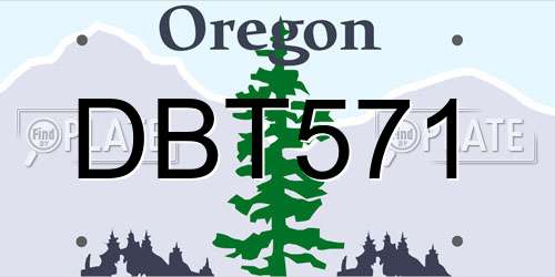 DBT571 Oregon License Plate