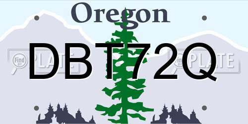 DBT72Q Oregon License Plate