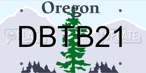 DBTB21 Oregon License Plate