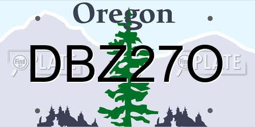 DBZ27O Oregon License Plate
