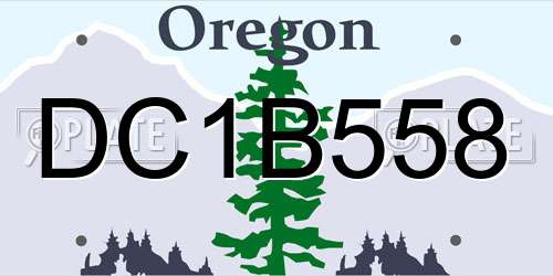 DC1B558 Oregon License Plate