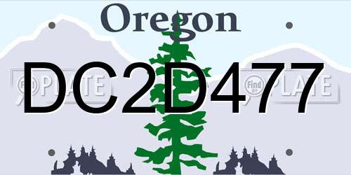 DC2D477 Oregon License Plate