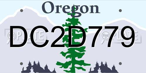 DC2D779 Oregon License Plate