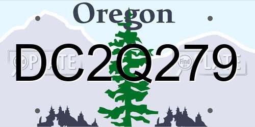DC2Q279 Oregon License Plate