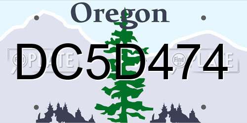 DC5D474 Oregon License Plate
