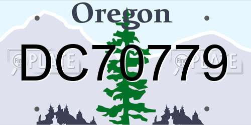 DC70779 Oregon License Plate
