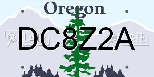 DC8Z2A Oregon License Plate
