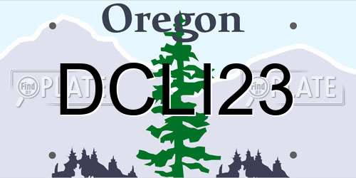 DCLI23 Oregon License Plate