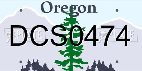 DCS0474 Oregon License Plate