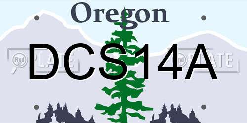 DCS14A Oregon License Plate