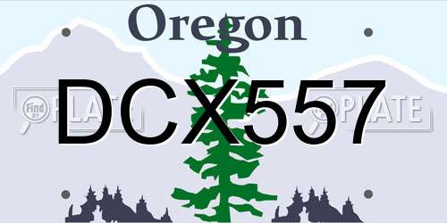DCX557 Oregon License Plate