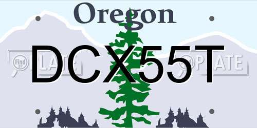 DCX55T Oregon License Plate