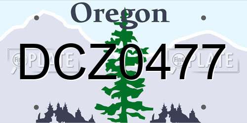 DCZ0477 Oregon License Plate