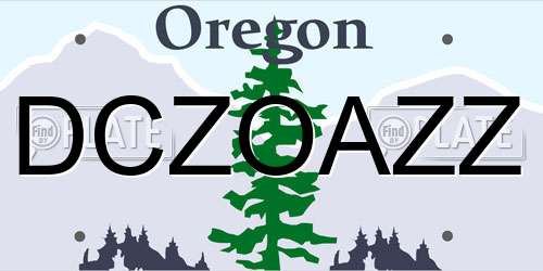 DCZOAZZ Oregon License Plate