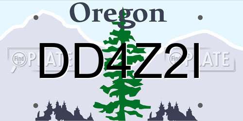 DD4Z2I Oregon License Plate