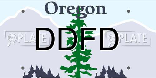 DDFD Oregon License Plate