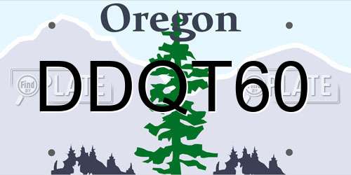 DDQT60 Oregon License Plate