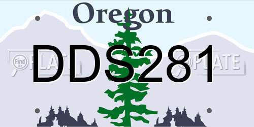 DDS281 Oregon License Plate