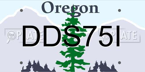 DDS75I Oregon License Plate