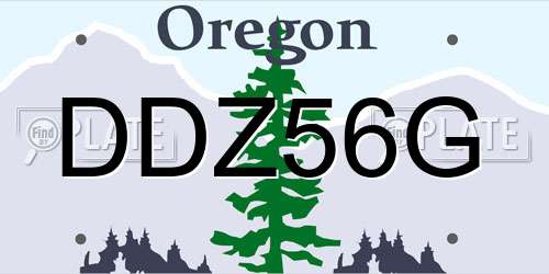 DDZ56G Oregon License Plate