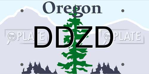 DDZD Oregon License Plate