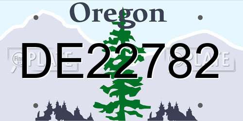 DE22782 Oregon License Plate