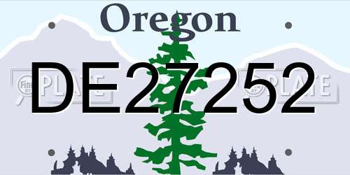 DE27252 Oregon License Plate