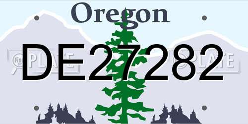 DE27282 Oregon License Plate