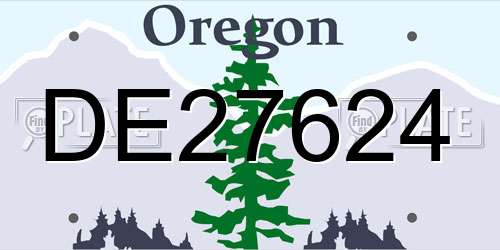 DE27624 Oregon License Plate