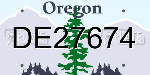 DE27674 Oregon License Plate