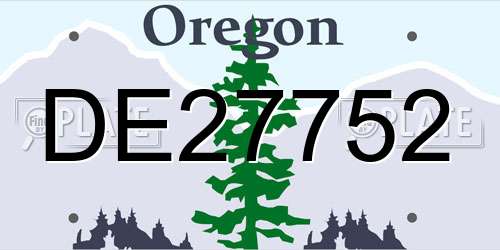 DE27752 Oregon License Plate