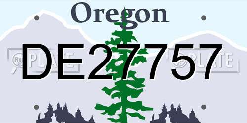 DE27757 Oregon License Plate