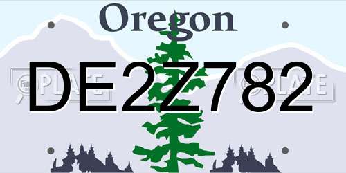 DE2Z782 Oregon License Plate