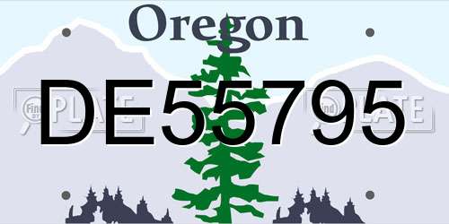 DE55795 Oregon License Plate