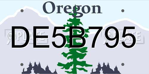 DE5B795 Oregon License Plate